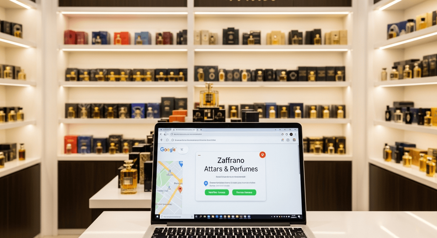 Google Business Profile optimization case study for Zaffrano Attars and Perfumes in Delhi