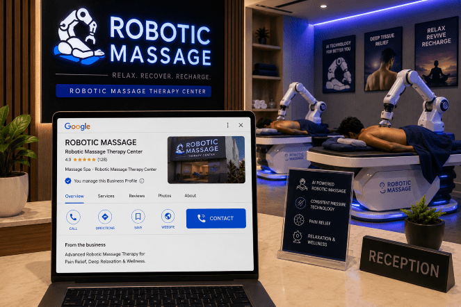 Google Business Profile setup and phone number issue resolution for ROBOTIC MASSAGE Chennai