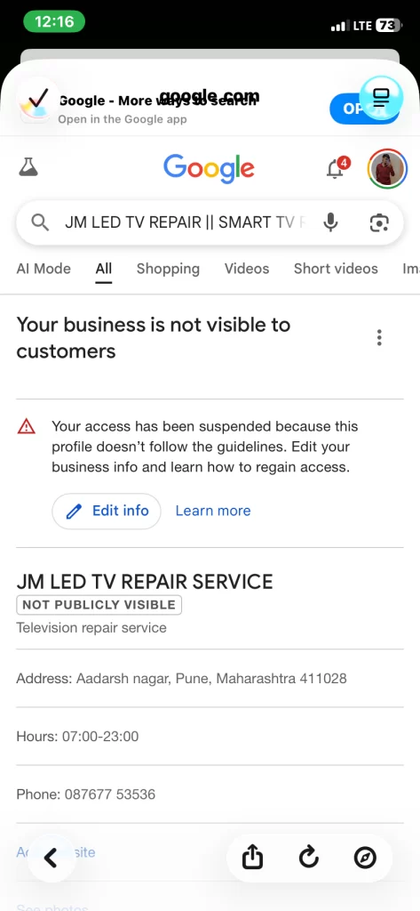 GBP Suspended Client Reviews