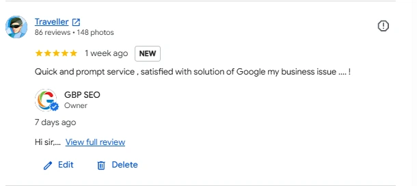 Client Feedback On Resolving their GBP issue