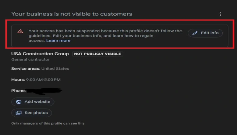 Suspension Issues in Google Business Profiles