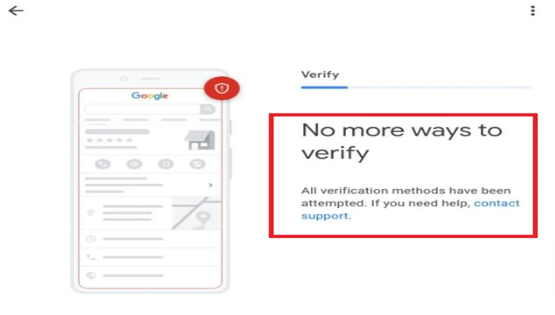 no more ways to verify in GBP